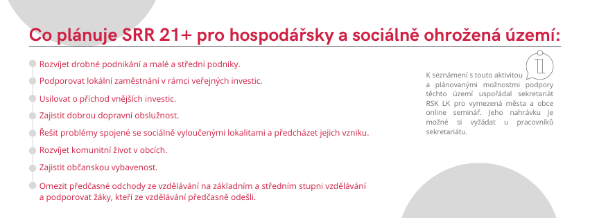 Co plánuje SRR 21 pro hospodářsky a sociálně ohrožená území